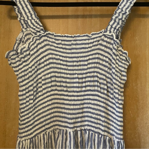 Blue and White Striped Maxi Dress - Picture 3 of 8